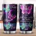 thumbnail image 2 of Faith Hope Love Tumbler Stainless Steel Christian Mugs For Women Butterfly Galaxy Christian Cross Inspirational Corinthians Catholic Bible Verse Mug For Christians Tumbler, 2 of 6