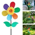thumbnail image 2 of kjfeif Sunflower Wind Outdoor，360 Swivel Metal Wind Sculptures Rainbow Windmill, Indoor Outdoor Garden Art Decor for Outside Patio and Lawn Garden, 9.84 x 21.65 Inches, 2 of 8