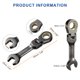 thumbnail image 2 of Uxcell 2Pcs Flex Head Stubby Ratcheting Combination Wrench 11mm Métrico 72-Dientes Acero CR-V Niquelado, 2 of 6
