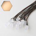 thumbnail image 2 of EDGELEC 50 piezas 12 voltios 10 mm luces LED blancas cálidas diodos emisores precableados 7,9 pulgadas CC 12 V luz LED lentes de colores difusos pequeñas lámparas LED, 2 of 5