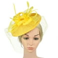 thumbnail image 2 of MESSUEN Headbands for Women Tea Party Headband Women's Church Hats Womens Tea Party Hat Ladies Fascinator Hats Ladies Hats for Tea Party Fashion Hats for Women Yellow One Size, 2 of 7