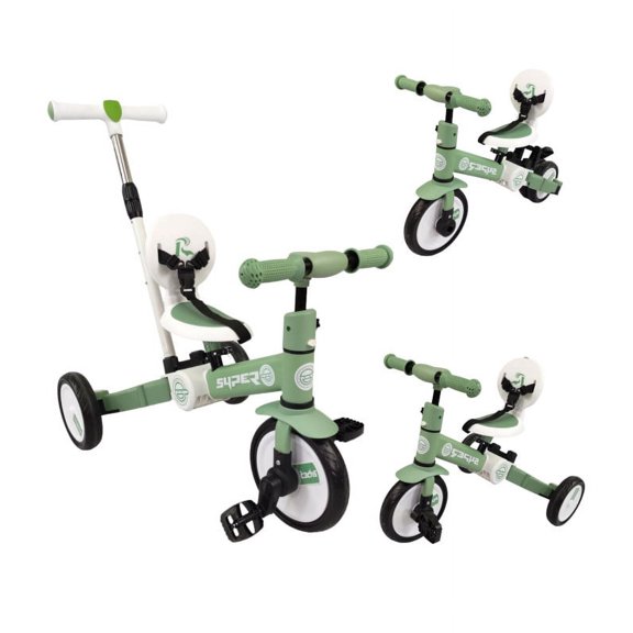 Triciclo Evolutivo The Baby Shop  4 en 1 Bicicleta de Equilibrio y Balance Verde -