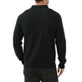 thumbnail image 3 of Kallspin Men's Knit Polo Shirts Cotton Lightweight Long Sleeve Pullover Sweater(Black,Medium), 3 of 9