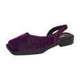 thumbnail image 5 of Rokment Metallic Glitter Closed Toe Mules Slingback Dressy Sandals for Women Stylish Casual Square-Toe Chunky Low Heels Slip on Walking Loafers Summer Fall Flat Dress Shoes Purple Size 7.5, 5 of 7