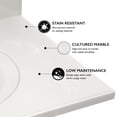 thumbnail image 4 of Pemberly Row Cultured Marble White on White Vanity Top (37" x 22"), 4 of 8