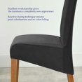 thumbnail image 4 of Velvet Large Chair Covers for Dining Room, Soft Stretch Seat Slipcover for Large Dining Chair, Washable Removable Parsons Chair Protector Set of 2,Black, 4 of 7