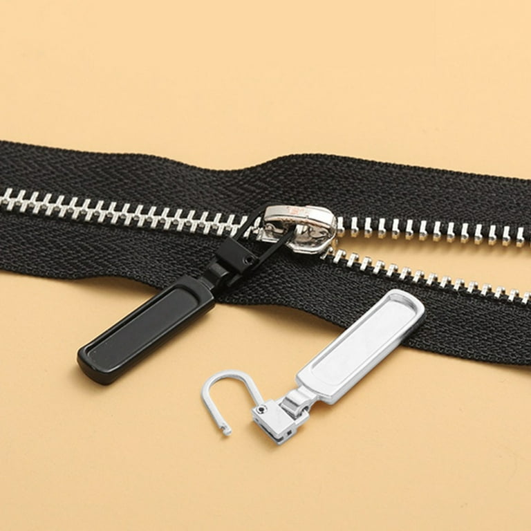 10Pcs Zipper Pull-Tab Replacement, Metal Zipper Puller Zip Extender Handle  Menf