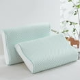 thumbnail image 4 of EazyTech Cooling Massage Pillowcase for Contoured Support ,16x24in Breathable Thin Summer Pillow Case for Neck, Cervical Pillow,Latex Pillow ,Wrinkle & Stain Resistant for Home Comfort Green, 4 of 8