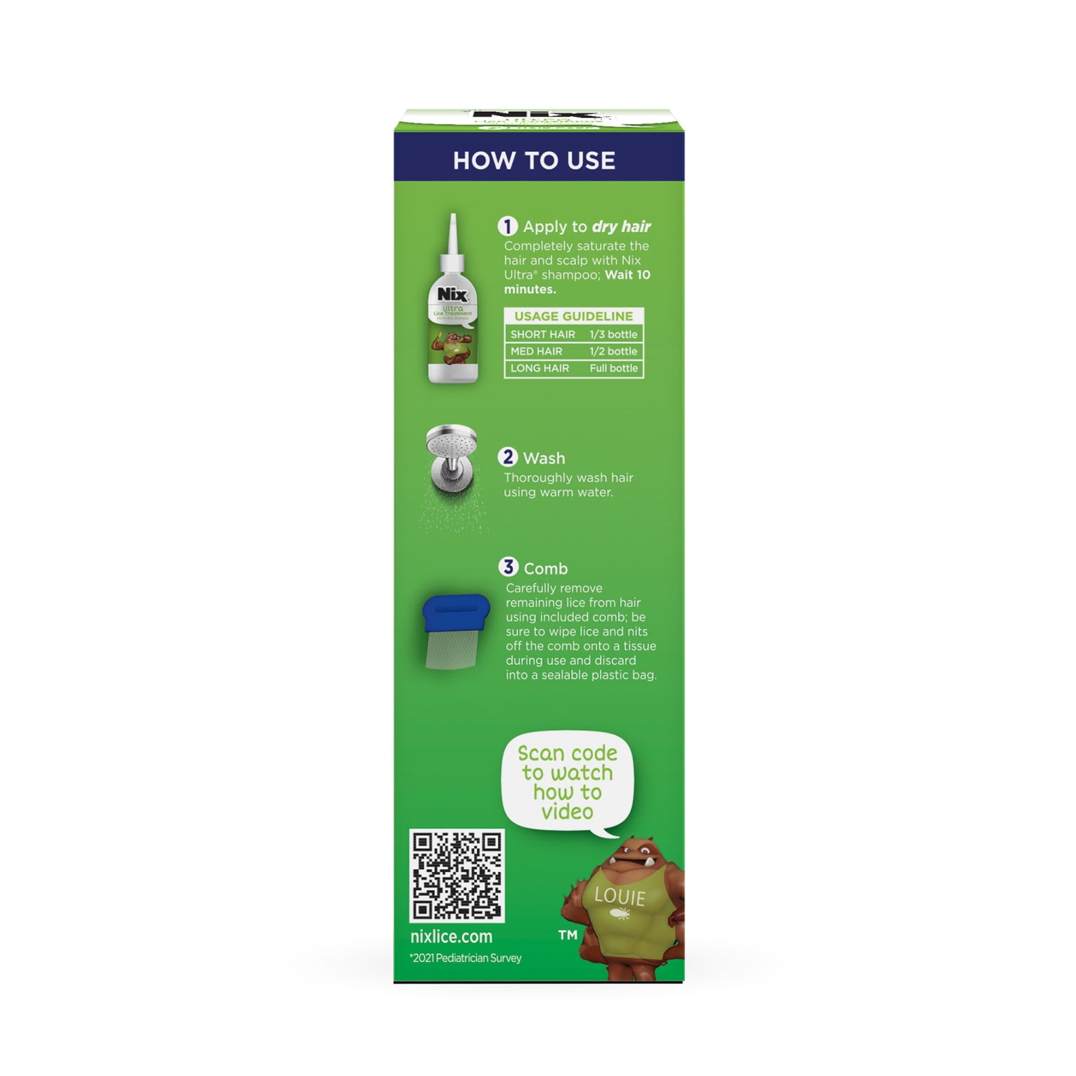 Nix Ultra Superlice Treatment, All-in-One Shampoo, 4 fl oz & Lice Removal Comb Walmart.com