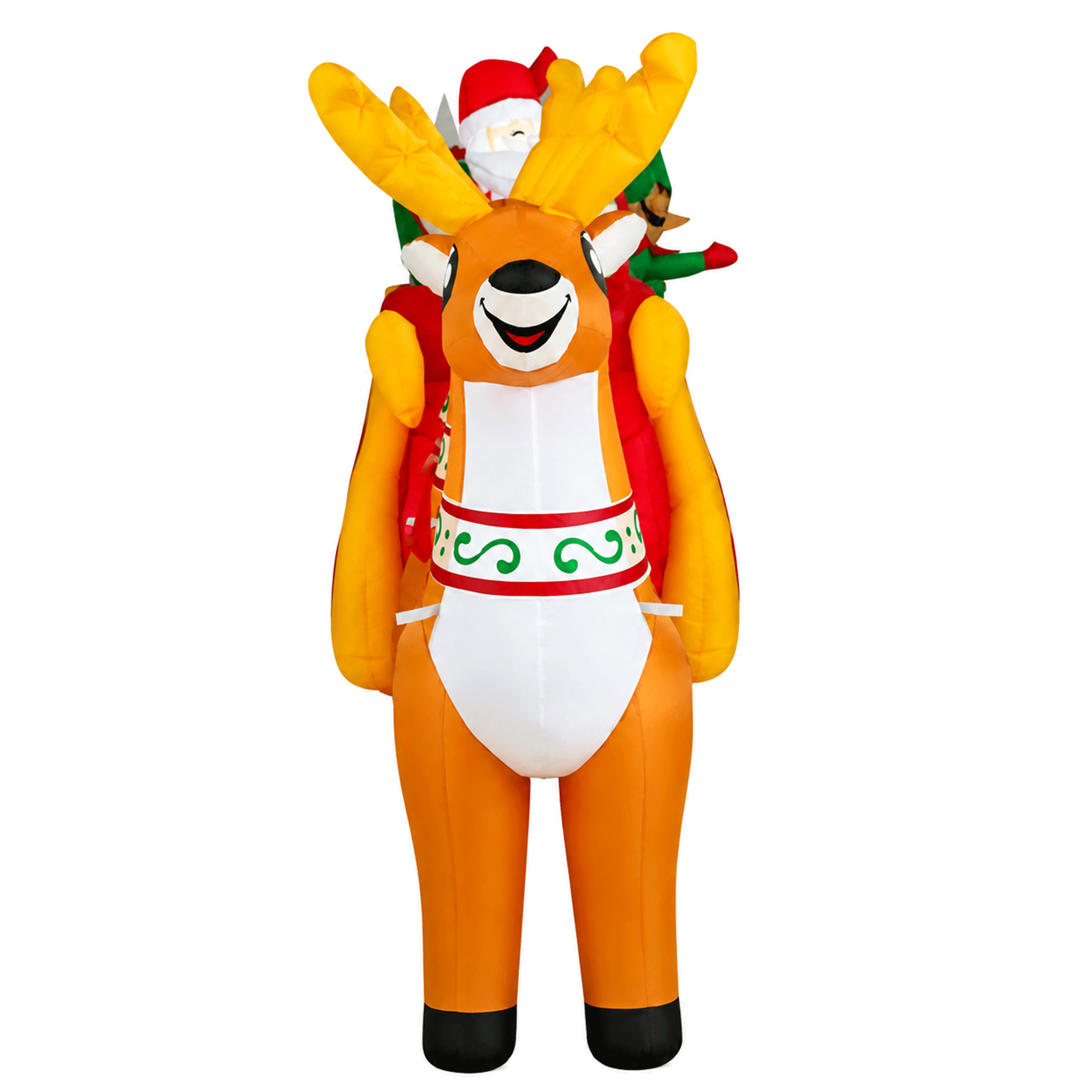 Yexmas 10ft Inflatable Santa On Sleigh With Reindeer photo 3
