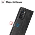 thumbnail image 5 of for Motorola Edge 2022 Case (Not for Edge+) Wallet Flip Cover [RFID Blocking] [3 Card Holders] [Magnetic Closure] [Stand Kickstand] PU Leather Shockproof Case for Moto Edge 2022 - Black, 5 of 7
