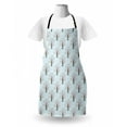 thumbnail image 3 of Trees Apron, Rhythmic Romantic Oak Forest in Muted Pastel Tones Pattern, Unisex Kitchen Bib with Adjustable Neck for Cooking Gardening, Adult Size, Pale Blue Sepia, by Ambesonne, 3 of 4