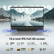15.6 inch Windows 11 Pro Laptop,8GB RAM 256GB SSD,Bussiness Notebook Computer Intel Celeron N4000(Up to 2.6GHz),FHD 1920 x 1080,MS Office