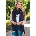thumbnail image 5 of Plaid Blanket Winter Scarfs for women Chunky Tasseled Scarves Lightweight Soft Warm Cozy Shawl Classy Oversized Infinity Solid Pashmina Quality Scarf (Purple), 5 of 6