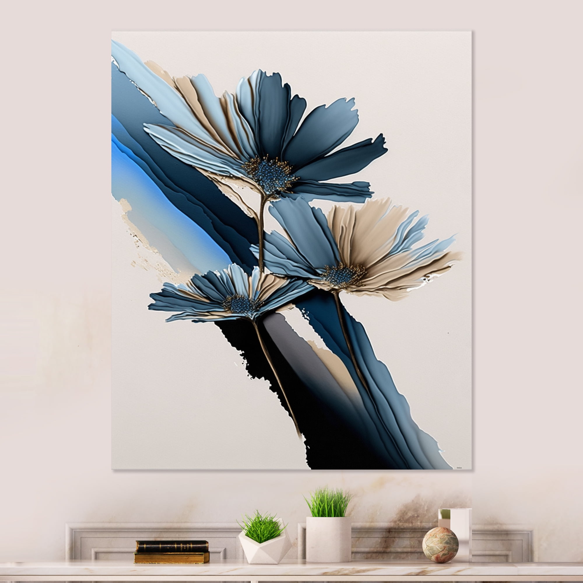 Designart Hyperrealistic Daisy Flowers II Canvas Wall Art