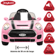 thumbnail image 3 of Montable Electrico para Niños con Luz y Sonido Control Remoto Baterías 6v Bluetooth Apto a partir de 3 años o Hasta 30 kg - Rosa, 3 of 7
