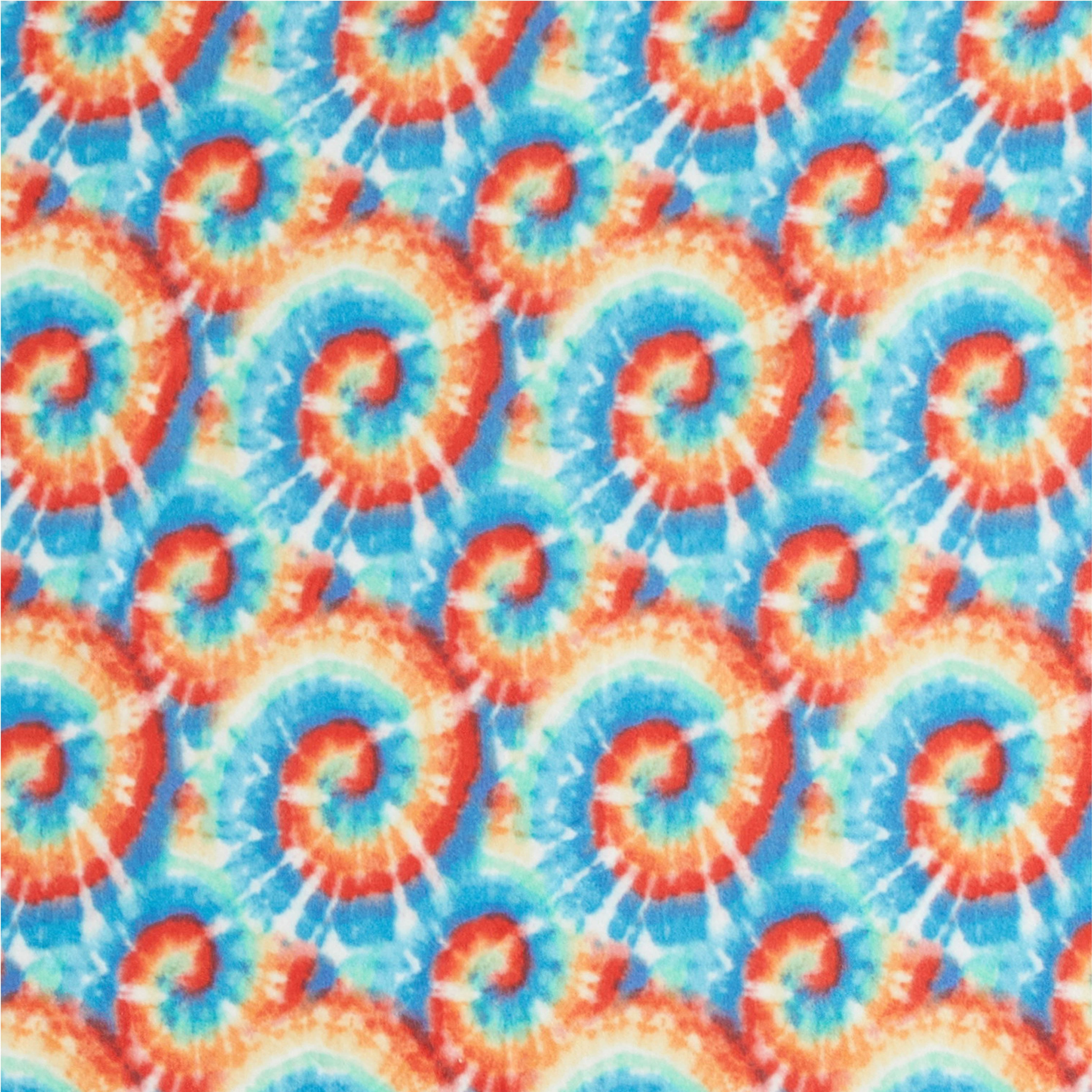 Mainstays Multi-Color Tie Dye Cozy Fleece Throw Blanket 50" x 60"