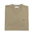 thumbnail image 2 of Lacoste Beige Short Sleeve Pima Cotton V-Neck Jersey T-Shirt - 3/S, 2 of 3