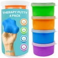 thumbnail image 1 of Exercise Putty (4-Pack) - Therapeutic, Occupational and Therapy Tool - Thinking and Stress - Finger, Hand Grip Strength Exercises - Extra Soft, Soft, Medium, Firm Sensory Kit - Squeezable Ball, 1 of 7
