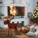 thumbnail image 2 of Christmas Ornament Pack Decoration Desktop Ornament 1PC Christmas Decorations Ornament Red DIY Fawn Ornament Pug Statue Welcome, 2 of 2