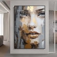 thumbnail image 3 of Pintura de chica desnuda, pintura al óleo figurativa hecha a mano, obra de arte para el hogar, pintura abstracta grande de chica pintada a mano sobre lienzo, arte de pared, 3 of 5
