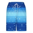 thumbnail image 5 of Aobny Shorts for Men with Liner Striped Board Bottom Big & Tall Casual Slim Beach Clothes,Blue,S, 5 of 6