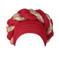 thumbnail image 5 of Uqiangy Head Wraps for Women Head Wraps for Cancer Patients Women Head Scarves Jewish Head Coverings for Women Turbans for Women with Cancer Hijab Undercap Turbans for Women Red, 5 of 5