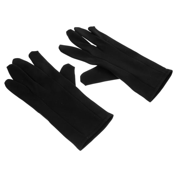FOMIYES 1 Pair Black Full-Finger Gloves for Cycling Touchscreen Compatible Windproof Warmth Retention 9.82X3.93X0.16in
