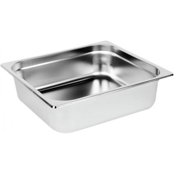 TrueCraftware- 2/3 Size 4" Deep Stainless Steel Anti-Jamming Steam Pan 24 Gauge- Steam Food Pan Anti-Jam Steam Table Hotel Pan for Restaurant Family Events Personal Catering Use
