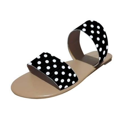 

nsendm Womens Arch Support Slippers Size 9 Peep Summer Beach Casual Comfortable Sandals Women s Slipper Socks Black 8.5