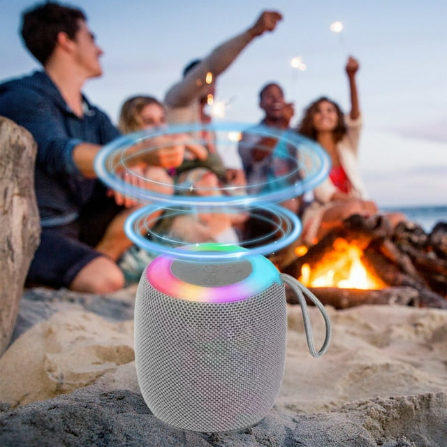 Altavoz Inalámbrico Gris Bluetooth, Subwoofer, Exterior Portátil, Coche, Hogar, Escritorio, Pequeño Mini