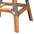thumbnail image 5 of bali & pari Genica Black and White Weaving and Rattan 2-Piece Counter Stool Set, 5 of 6