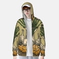 thumbnail image 2 of Xecao Vintage Garlic Bread Illustration for Sun Shirt-A lightweight, Hoodie-Style Long-Sleeve UV Protection Garment Designed for Other Outdoor Activities. -3X-Large, 2 of 7