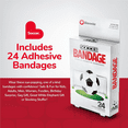 thumbnail image 4 of BioSwiss Bandages, Soccer Ball Shaped Self Adhesive Bandage, Latex Free Sterile Wound Care, Fun First Aid Kit Supplies for Kids and Adults, 24 Count, 4 of 7