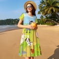thumbnail image 4 of Disketp Farm Animals 3 para Vestido de Manga Corta para Mujeres, Vestidos de Verano para Mujeres, Casual y Holgado para la Playa, 4 of 6