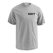 T-Shirt, 85/15 Poly/Cotton, "Navy", Soffe, Oxford Gray, Size S