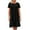 AA-Black, variant on BiZtdJrK Vintage Summer Cotton Linen Dress for Women Casual Cap Sleeve Ruched T Shirts Dress Loose Fit A-Line Beach Sundress Orange XL Lightning Sales Today
