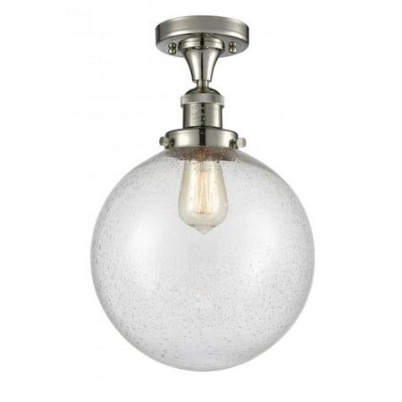 

Innovations 517-1CH-PN-G204-10-LED X-Large Beacon 1 Light Semi-Flush Mount part of the Franklin Restoration Collection Polished Nickel