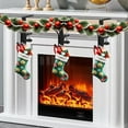 thumbnail image 6 of 2-in-1 Fireplace Stocking and Garland Hanger, Heavy Duty Adjustable Mantel Hooks No Drill, Christmas Stocking Holder with Dual Hooks for Mantel & Home Decor, 6 of 9