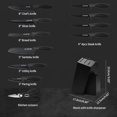 thumbnail image 2 of Kitchen Knife Set with block and Sharpener, 13 Pieces German Stainless Steel Knife Block Set for Chopping, Professional Chef Knife, Lightweight, Black Anti-slip Handle, Dishwasher Safe, 2 of 7