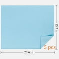 thumbnail image 2 of Microfiber Glass Cleaning Cloths,5 PC Microfiber Cleaning Cloth,Clean Mirror Cloths - Quickly Clean Windows, Windshields, Mirrors, and Stainless Steel,15.7 X 23.6 in,Blue, 2 of 7
