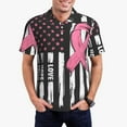 thumbnail image 5 of Yiaed Ribbon Breast Cancer AwarenessPrint Men's Short Sleeve Polo Shirt,Golf Polo for Men Three-Button Golf Shirt Athletic Casual Collared T-Shirt- Small, 5 of 7