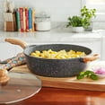 thumbnail image 4 of The Pioneer Woman Prairie Signature 6 Quart Cast Aluminum Jumbo Cooker Sauté Pan, Charcoal Speckle, 4 of 11