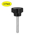 thumbnail image 1 of Uxcell M5 x 15mm Rosca Macho Cabeza de Estrella Galvanizada Negra 5 Paquete, 1 of 5
