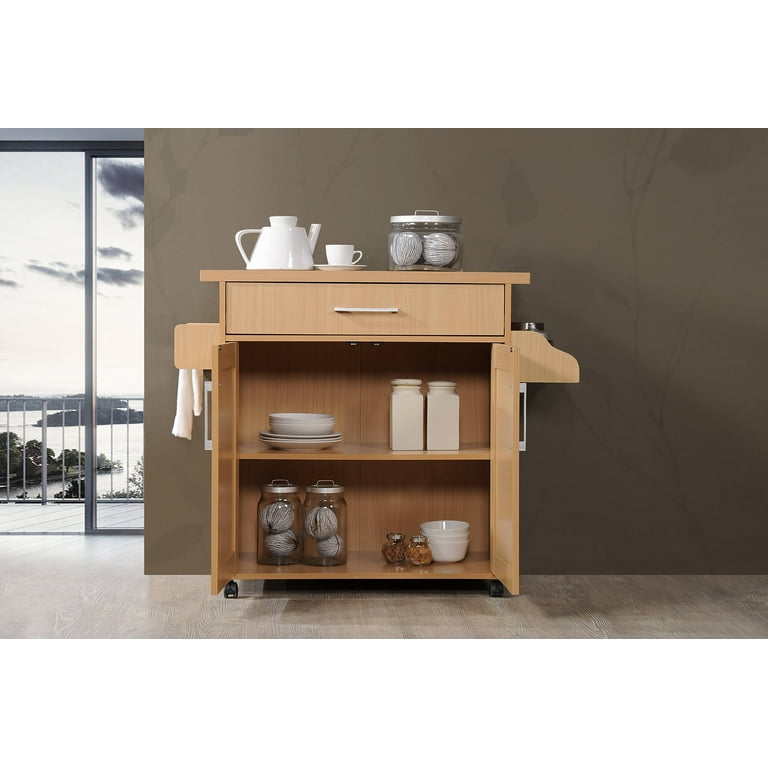 Hodedah kitchen cart online with spice rack