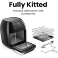 thumbnail image 2 of Chefman Multifunctional Digital 10 Qt. Air Fryer+ Rotisserie, Fry, Roast & Bake, 17 Presets - Black, 2 of 10