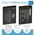 thumbnail image 2 of BM 2 EN-EL19 Batteries for Nikon Coolpix A300 W100 W150 S3300 S3500 S3600 S3700 S4100 S4200 S4300 S5200 S5300 S6400 S6500 S6800 S6900 S7000 Cameras, 2 of 4