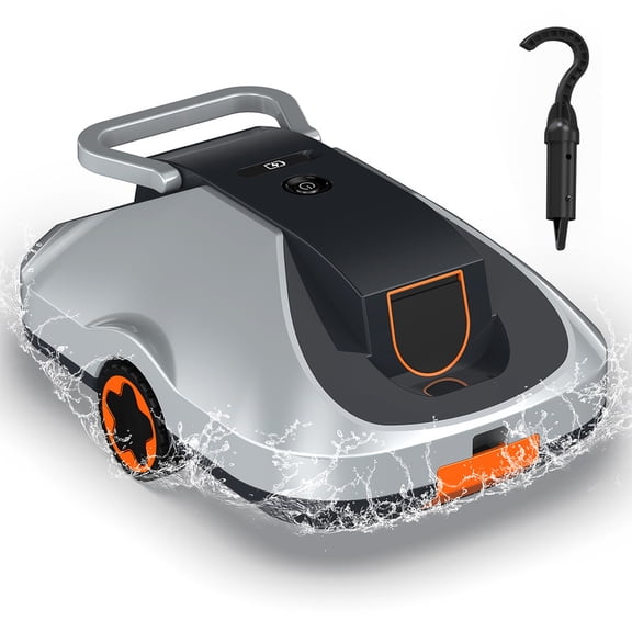 POWEART Cordless Robotic Pool Cleaner, Automatic Pool Vacuum, 210 Mins Runtime, IPX8 Waterproof, Auto Return for Pools Up To 2500 sq.ft
