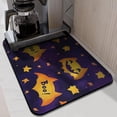 thumbnail image 2 of Dish Drying Mat Halloween Spooky Trick or Treat Pumpkin Dish Drying Pad Non Slip Foldable Washable 18x24 Inch Dishes Plate Glass Dry Draining Pad for Kitchen Fast Dry, 2 of 6
