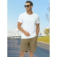 thumbnail image 7 of QPNGRP Men's Casual Shorts with Zipper Pockets Elastic Waistband with Drawstring Cargo Stretch Short Khaki, 7 of 7